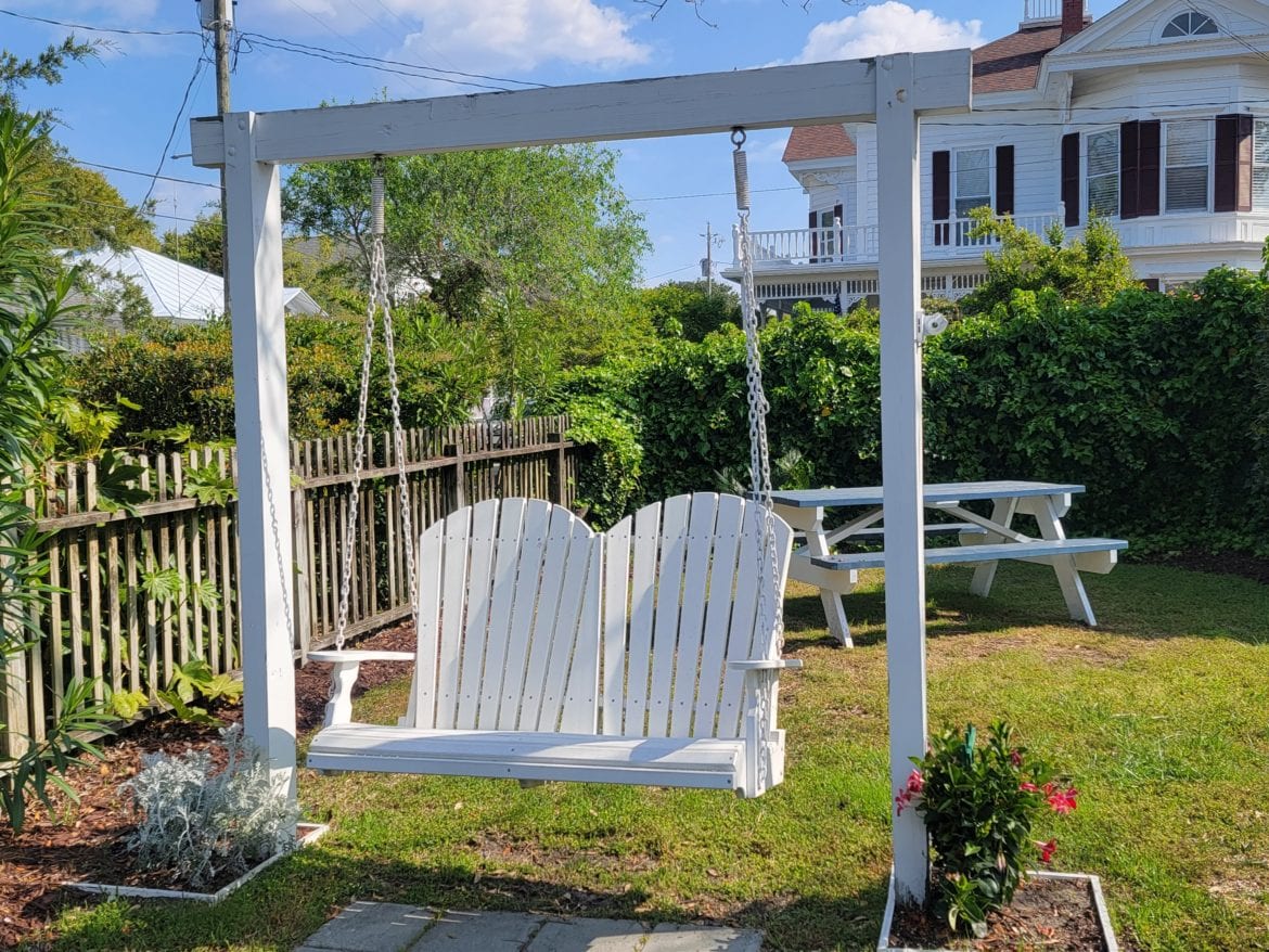 inlet inn beaufort nc wooden swing